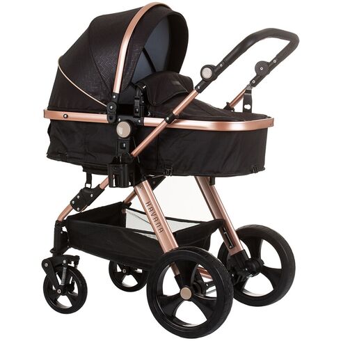 Carucior Chipolino Havana 2 in 1 obsidian gold, Culoare: Negru/Auriu, Model: 2 in 1 - poza 2 - ExclusivMAG.ro