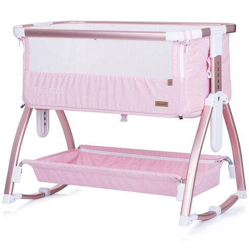 Patut Co-Sleeper Chipolino Baby Boss blush, Culoare: Roz, Dimensiuni: 95x65,poza 8
