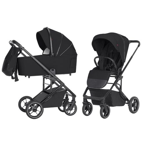 Carucior troller reversibil (max. 22 Kg) Carrello ALFA 2 in 1 Midnight Black, Culoare: Negru, Model: 2 in 1