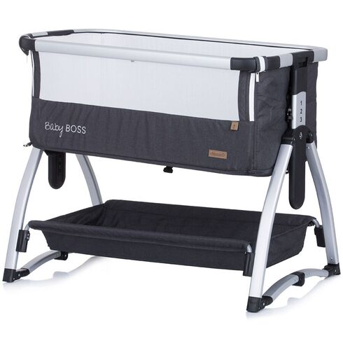 Patut Co-Sleeper Chipolino Baby Boss anthracite, Culoare: Gri, Dimensiuni: 95x65 - poza 6 - ExclusivMAG.ro