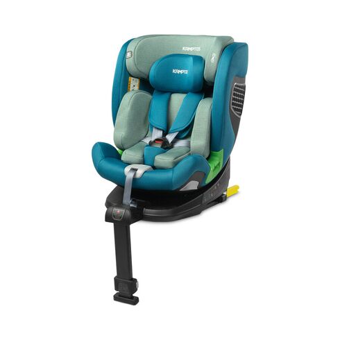 Scaun auto rotativ Caretero KAMPTOS I-Size 40-150 cm Albastru/Verde, Culoare: Turquoise, Grupa: 0-36kg (0 luni - 12 ani)