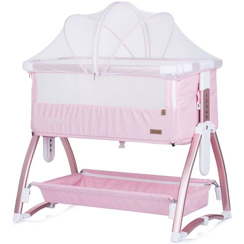 Patut Co-Sleeper Chipolino Baby Boss blush, Culoare: Roz, Dimensiuni: 95x65,poza 3