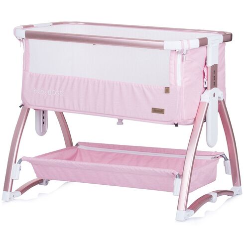 Patut Co-Sleeper Chipolino Baby Boss blush, Culoare: Roz, Dimensiuni: 95x65,poza 6