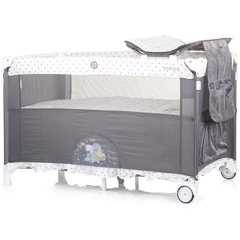 Patut pliabil Chipolino Palace Dino grey, Culoare: Gri, Dimensiuni: 120x60,poza 4