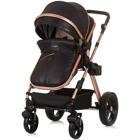 Carucior Chipolino Havana 3 in 1 obsidian gold, Culoare: Negru/Auriu, Model: 3 in 1 - poza 5 - ExclusivMAG.ro