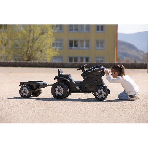 Tractor cu pedale si remorca Smoby Farmer XL negru, Culoare: Negru - poza 11 - ExclusivMAG.ro