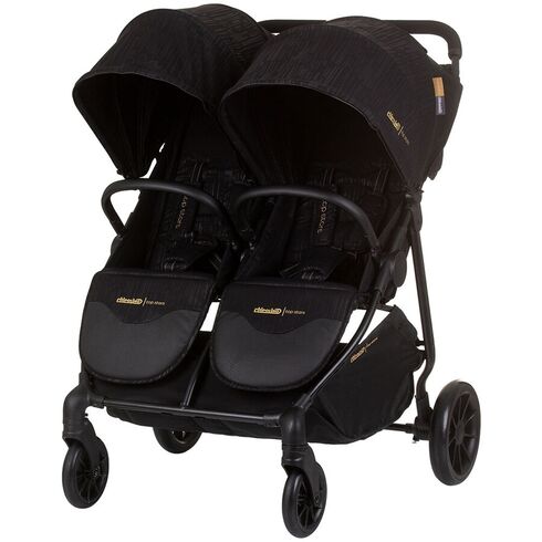 Carucior gemeni Chipolino Top Stars obsidian, Culoare: Negru, Model: gemeni