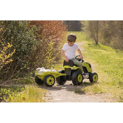 Tractor cu pedale si remorca Smoby Farmer XL verde, Culoare: Verde - poza 8 - ExclusivMAG.ro