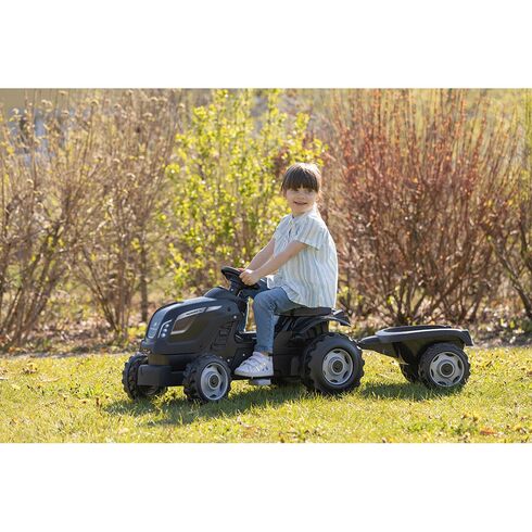 Tractor cu pedale si remorca Smoby Farmer XL negru, Culoare: Negru - poza 10 - ExclusivMAG.ro