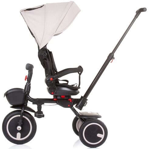 Tricicleta pliabila Chipolino Quick Fold cu sezut reversibil sand, Culoare: Crem,poza 5