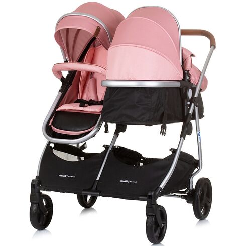 Carucior gemeni Chipolino Duo Smart 3 in 1 flamingo, Culoare: Roz, Model: gemeni - poza 7 - ExclusivMAG.ro