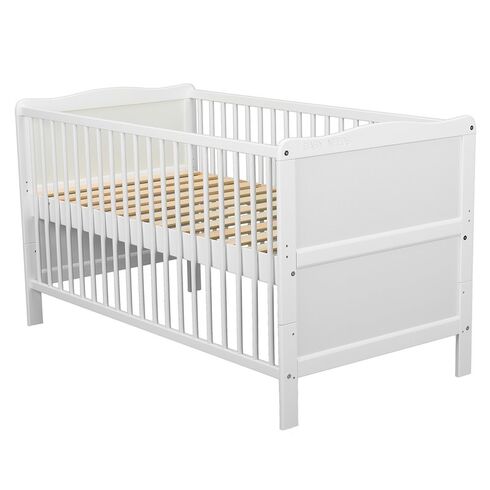 Patut din lemn BabyNeeds Nadia 140x70 cm, transformabil, Alb,poza 5