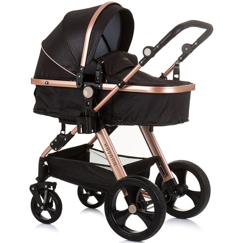 Carucior Chipolino Havana 3 in 1 obsidian gold, Culoare: Negru/Auriu, Model: 3 in 1 - poza 3 - ExclusivMAG.ro
