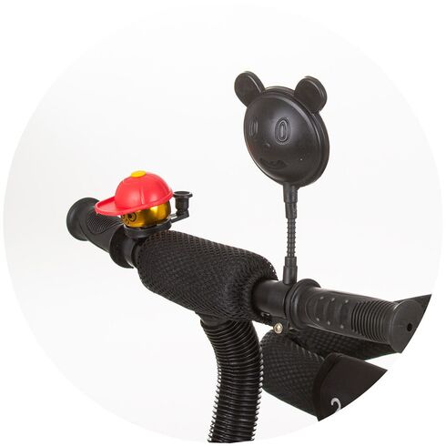 Tricicleta gemeni Chipolino 2Play obsidian leaves, Culoare: Negru,poza 7