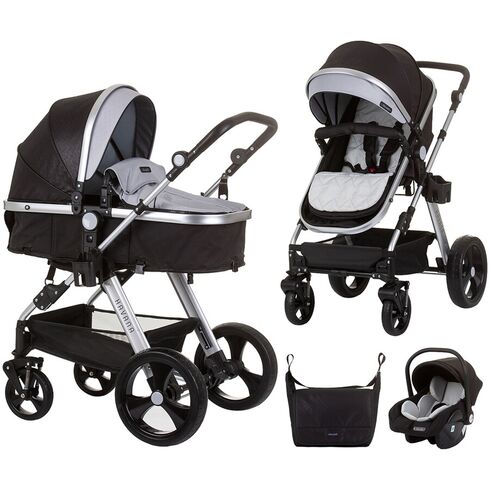 Carucior Chipolino Havana 3 in 1 obsidian silver, Culoare: Gri/Negru, Model: 3 in 1,poza 2