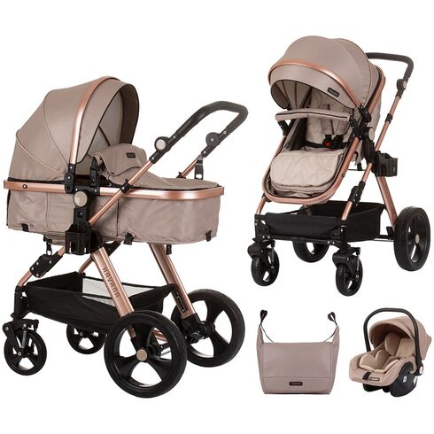 Carucior Chipolino Havana 3 in 1 golden beige, Culoare: Crem, Model: 3 in 1