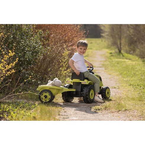 Tractor cu pedale si remorca Smoby Farmer XL verde, Culoare: Verde - poza 7 - ExclusivMAG.ro