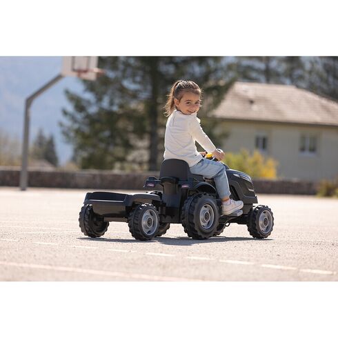 Tractor cu pedale si remorca Smoby Farmer XL negru, Culoare: Negru - poza 9 - ExclusivMAG.ro