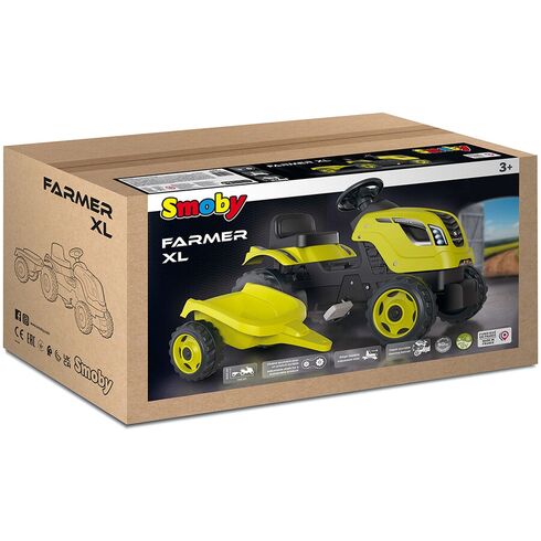 Tractor cu pedale si remorca Smoby Farmer XL verde, Culoare: Verde - poza 11 - ExclusivMAG.ro