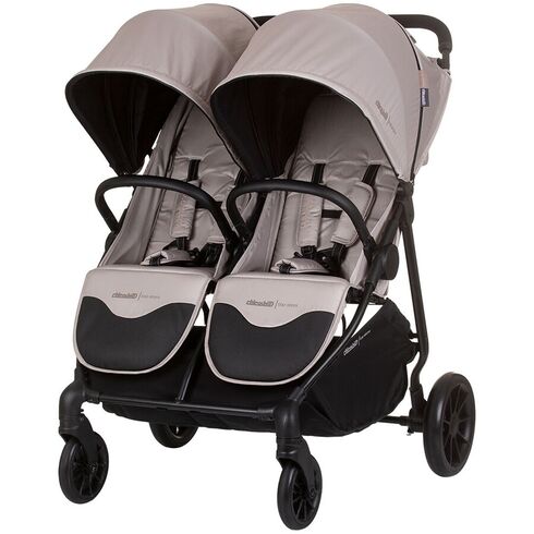 Carucior gemeni Chipolino Top Stars macadamia, Culoare: Crem, Model: gemeni