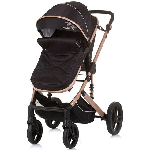 Carucior Chipolino Amore 3 in 1 obsidian gold, Culoare: Negru/Auriu, Model: 3 in 1 - poza 5 - ExclusivMAG.ro