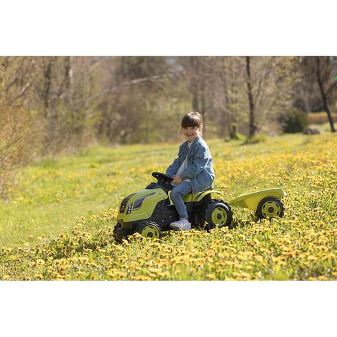 Tractor cu pedale si remorca Smoby Farmer XL verde, Culoare: Verde - poza 6 - ExclusivMAG.ro