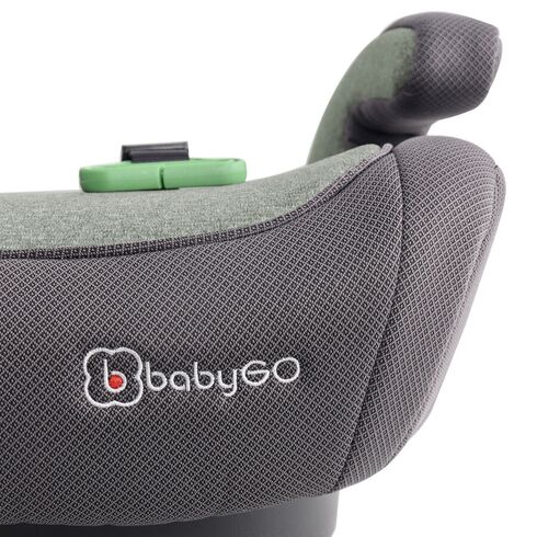 Scaun auto booster BabyGo Bursa IV Green, 125-150 cm, certificat R129, Culoare: Verde, Grupa: 22-36kg (6 ani - 12 ani),poza 4  - ExclusivMAG.ro Scaun auto booster BabyGo Bursa IV Green, 125-150 cm, certificat R129, Culoare: Verde, Grupa: 22-36kg (6 ani - 12 ani),poza 4