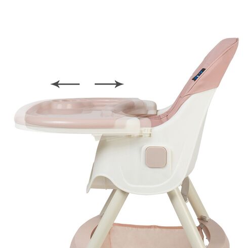 Scaun de masa 2 in 1 Juju Eat&Smile, Pink, Culoare: Roz,poza 4