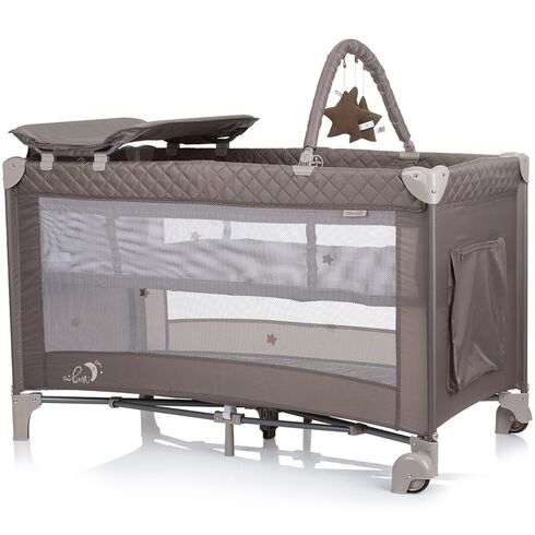 Patut pliabil cu saltea de infasat Chipolino Luna macadamia, Culoare: Crem, Dimensiuni: 120x60 - poza 3 - ExclusivMAG.ro