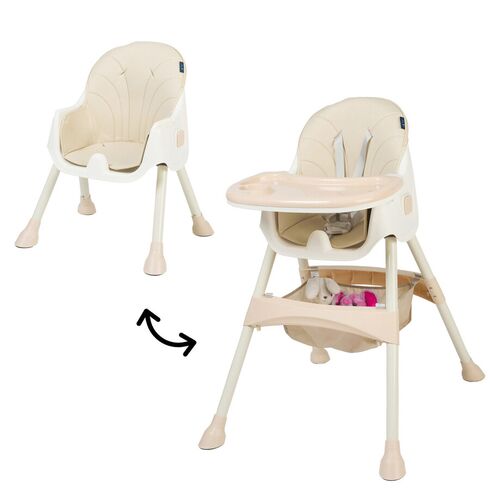 Scaun de masa 2 in 1 Juju Eat&Smile, Beige, Culoare: Bej,poza 2