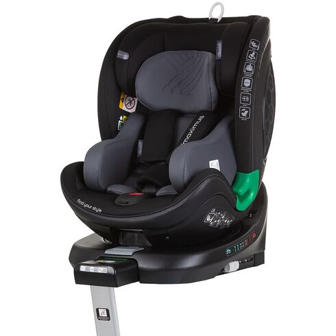 Scaun auto Chipolino Maximus I-Size 40-150 cm obsidian cu sistem Isofix, Culoare: Negru, Grupa: 0-36kg (0 luni - 12 ani)