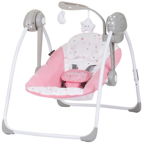 Leagan electric Chipolino Moonlight flamingo, Culoare: Roz,poza 2