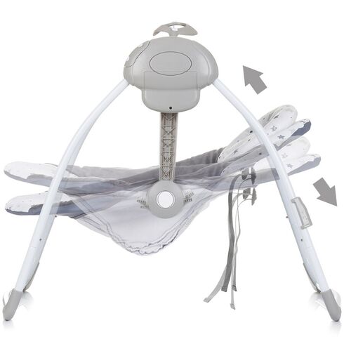 Leagan electric Chipolino Moonlight ash grey, Culoare: Gri,poza 4