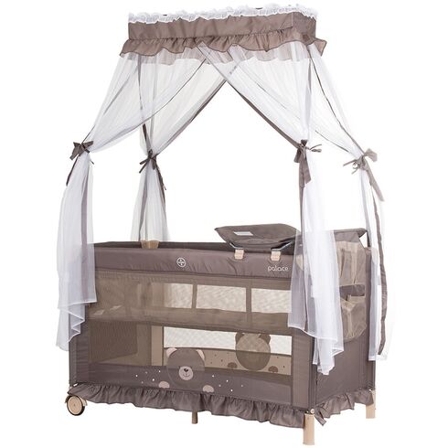 Patut pliabil Chipolino Palace Bear beige, Culoare: Bej, Dimensiuni: 120x60,poza 2