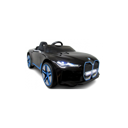 Masinuta electrica cu telecomanda, roti din spuma EVA, scaun din piele ecologica, varsta 1-5 ani, BMW I4 - Negru, Culoare: Negru, Capacitate acumulator: 12V,poza 2