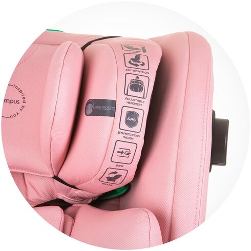 Scaun auto Chipolino Olympus I-Size 40-150 cm flamingo cu sistem Isofix, Culoare: Roz, Grupa: 0-36kg (0 luni - 12 ani),poza 11