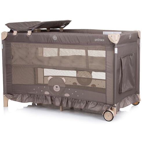 Patut pliabil Chipolino Palace Bear beige, Culoare: Bej, Dimensiuni: 120x60,poza 5