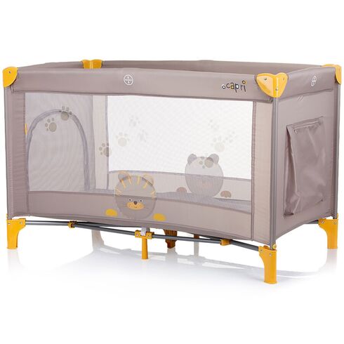 Patut pliabil Chipolino Capri Tiger beige, Culoare: Crem, Dimensiuni: 120x60,poza 3