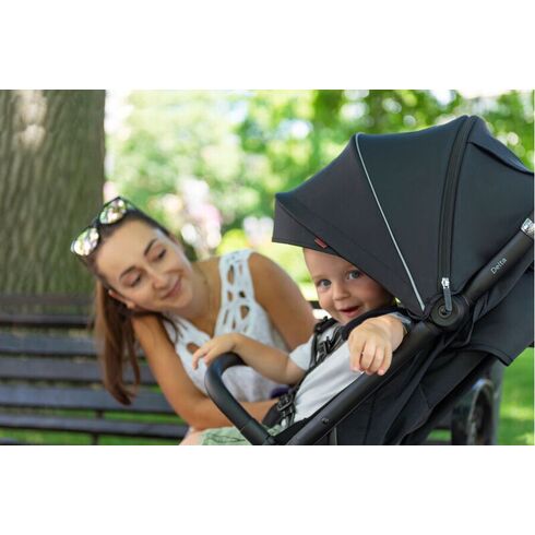 Carucior sport (max. 22 Kg) cu roti de cauciuc, pliere automata, protectie UV 50, Carrello DELTA Jungle Green, Culoare: Verde, Model: sport - poza 3 - ExclusivMAG.ro