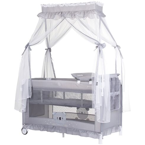 Patut pliabil Chipolino Palace Koala grey, Culoare: Gri, Dimensiuni: 120x60