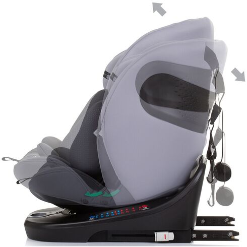Scaun auto Chipolino Motion I-Size 40-150 cm granite cu sistem Isofix, Culoare: Gri, Grupa: 0-36kg (0 luni - 12 ani),poza 6  - ExclusivMAG.ro Scaun auto Chipolino Motion I-Size 40-150 cm granite cu sistem Isofix, Culoare: Gri, Grupa: 0-36kg (0 luni - 12 ani),poza 6