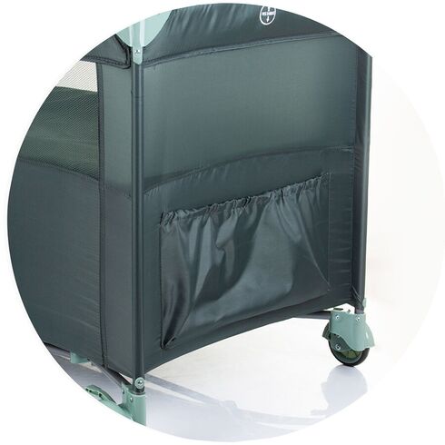 Patut pliabil Chipolino Relax pastel green cu laterala culisanta, Culoare: Verde inchis, Dimensiuni: 120x60 - poza 7 - ExclusivMAG.ro