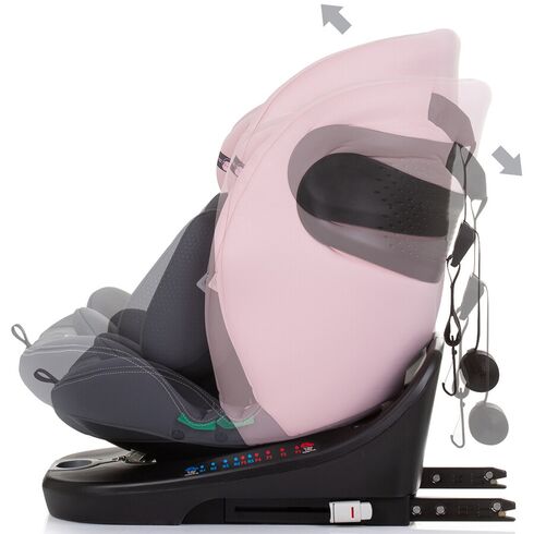 Scaun auto Chipolino Motion I-Size 40-150 cm flamingo cu sistem Isofix, Culoare: Roz, Grupa: 0-36kg (0 luni - 12 ani),poza 6  - ExclusivMAG.ro Scaun auto Chipolino Motion I-Size 40-150 cm flamingo cu sistem Isofix, Culoare: Roz, Grupa: 0-36kg (0 luni - 12 ani),poza 6