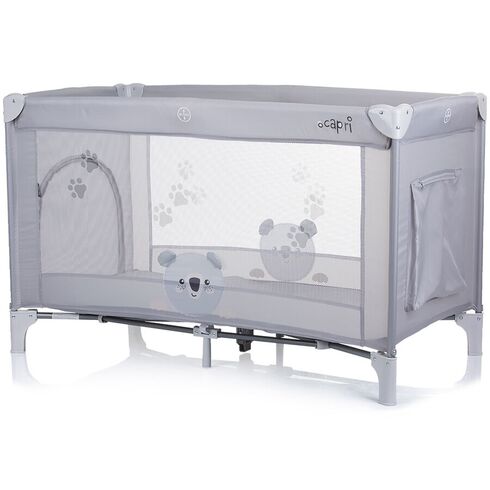 Patut pliabil Chipolino Capri Koala grey, Culoare: Gri deschis, Dimensiuni: 120x60,poza 3  - ExclusivMAG.ro Patut pliabil Chipolino Capri Koala grey, Culoare: Gri deschis, Dimensiuni: 120x60,poza 3