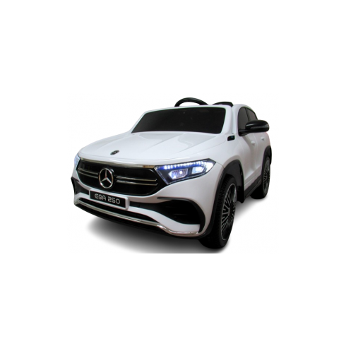 Masinuta electrica cu telecomanda, roti din spuma EVA, scaun din piele ecologica, varsta 1-5 ani, MERCEDES EQA250 - Alb, Culoare: Alb, Capacitate acumulator: 12V