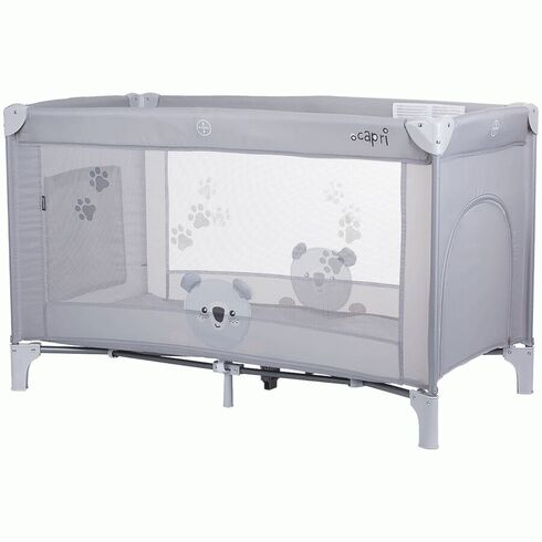 Patut pliabil Chipolino Capri Koala grey, Culoare: Gri deschis, Dimensiuni: 120x60