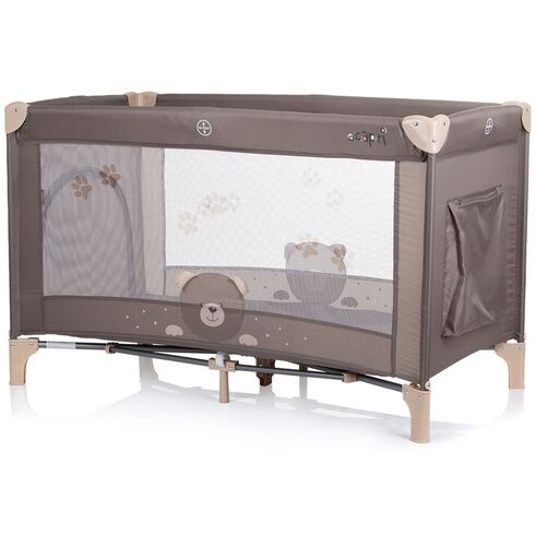 Patut pliabil Chipolino Capri Bear beige, Culoare: Maro, Dimensiuni: 120x60,poza 3