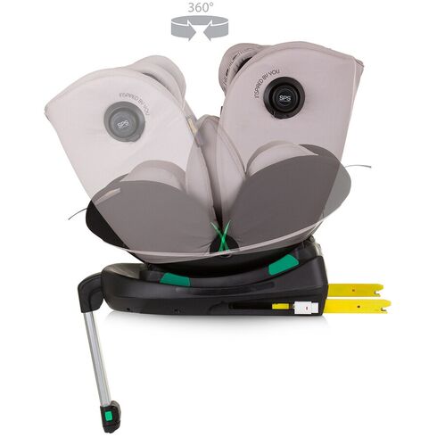 Scaun auto Chipolino Olympus I-Size 40-150 cm macadamia cu sistem Isofix, Culoare: Crem, Grupa: 0-36kg (0 luni - 12 ani),poza 8