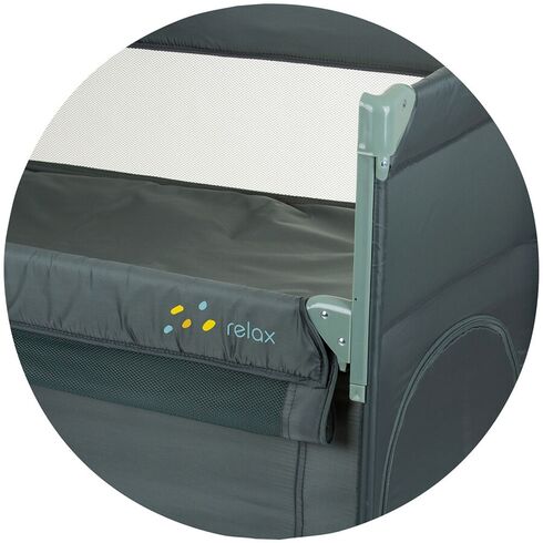 Patut pliabil Chipolino Relax pastel green cu laterala culisanta, Culoare: Verde inchis, Dimensiuni: 120x60 - poza 6 - ExclusivMAG.ro
