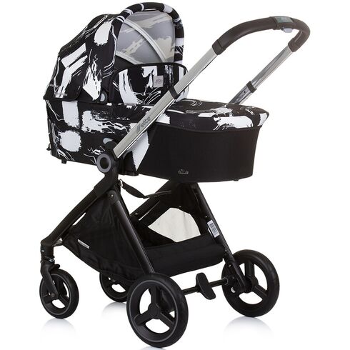 Carucior Chipolino Elite 3 in 1 ink art, Culoare: Alb/Negru, Model: 3 in 1,poza 3